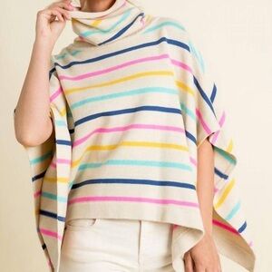 NEW THML COLOR ME STRIPES JULES PONCHO | Size XS/S
